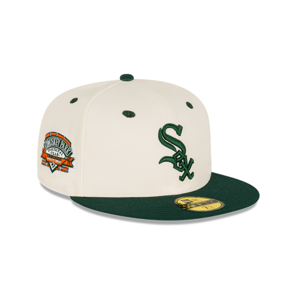 NEW ERA 59FIFTY MLB CHICAGO WHITE SOX COMISKEY PARK 1991 GORRA CERRADA BLANCA