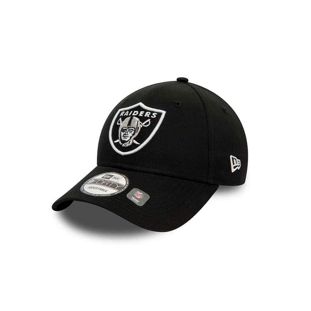 NEW ERA 9FORTY NFL LAS VEGAS RAIDERS SIDE PATCH COLLECTION GORRA AJUSTABLE NEGRA