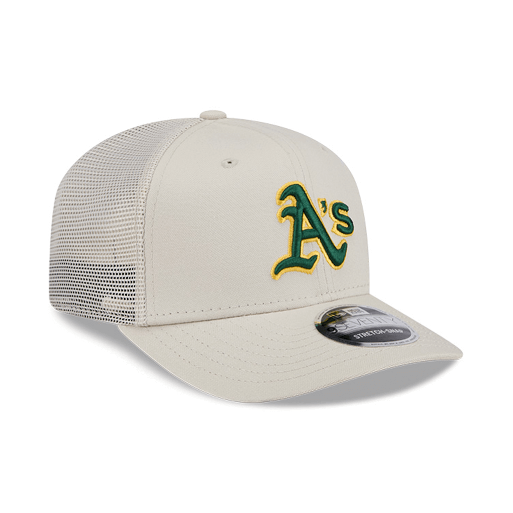 NEW ERA 9SEVENTY MLB OAKLAND ATHLETICS CANVAS TRUCKER GORRA CAMIONERA AJUSTABLE BEIGE