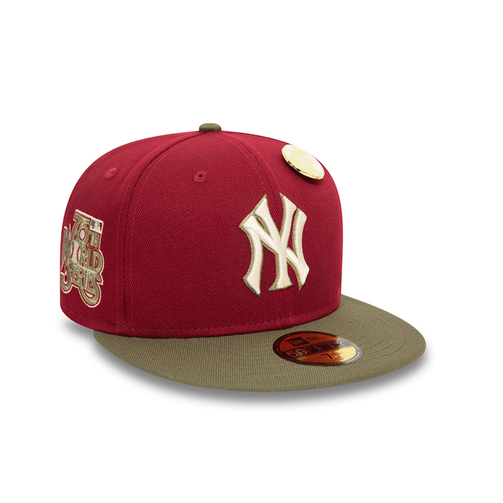 NEW ERA 59FIFTY MLB NEW YORK YANKEES CONTRAST PIN GORRA CERRADA VINOTINTO