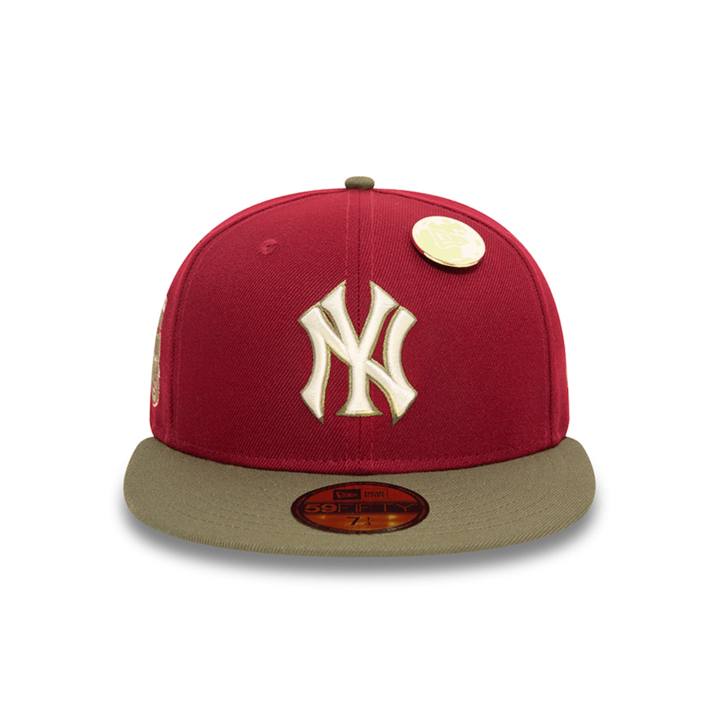 NEW ERA 59FIFTY MLB NEW YORK YANKEES CONTRAST PIN GORRA CERRADA VINOTINTO