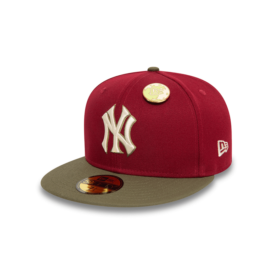 NEW ERA 59FIFTY MLB NEW YORK YANKEES CONTRAST PIN GORRA CERRADA VINOTINTO