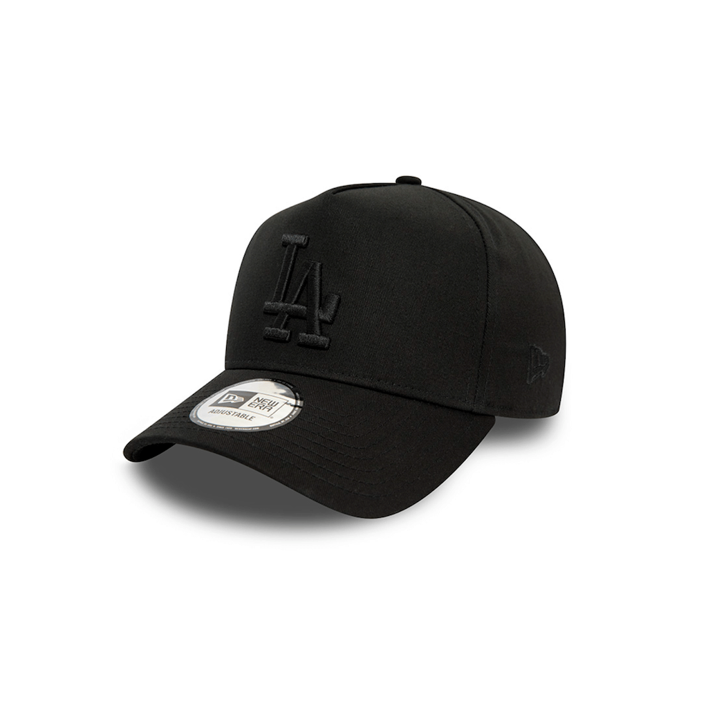 NEW ERA 9FORTY E-FRAME MLB LOS ANGELES DODGERS MONOCHROME BLACK LOGO GORRA AJUSTABLE NEGRO