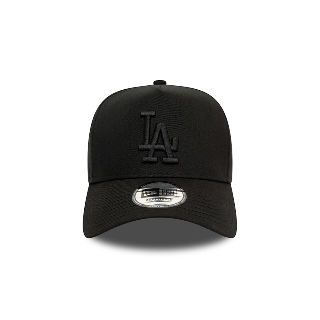 NEW ERA 9FORTY E-FRAME MLB LOS ANGELES DODGERS MONOCHROME BLACK LOGO GORRA AJUSTABLE NEGRO