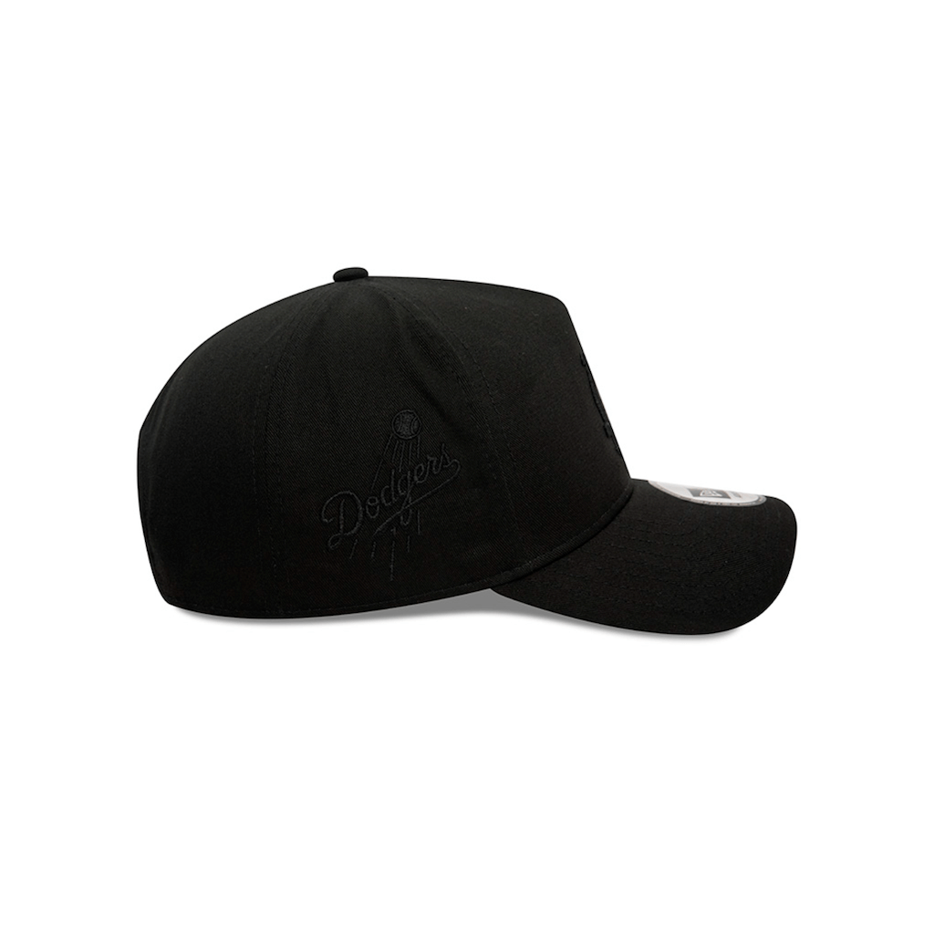 NEW ERA 9FORTY E-FRAME MLB LOS ANGELES DODGERS MONOCHROME BLACK LOGO GORRA AJUSTABLE NEGRO