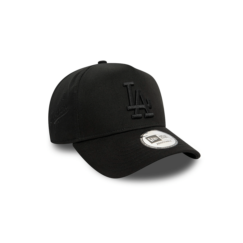 NEW ERA 9FORTY E-FRAME MLB LOS ANGELES DODGERS MONOCHROME BLACK LOGO GORRA AJUSTABLE NEGRO