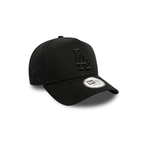 NEW ERA 9FORTY E-FRAME MLB LOS ANGELES DODGERS MONOCHROME BLACK LOGO GORRA AJUSTABLE NEGRO