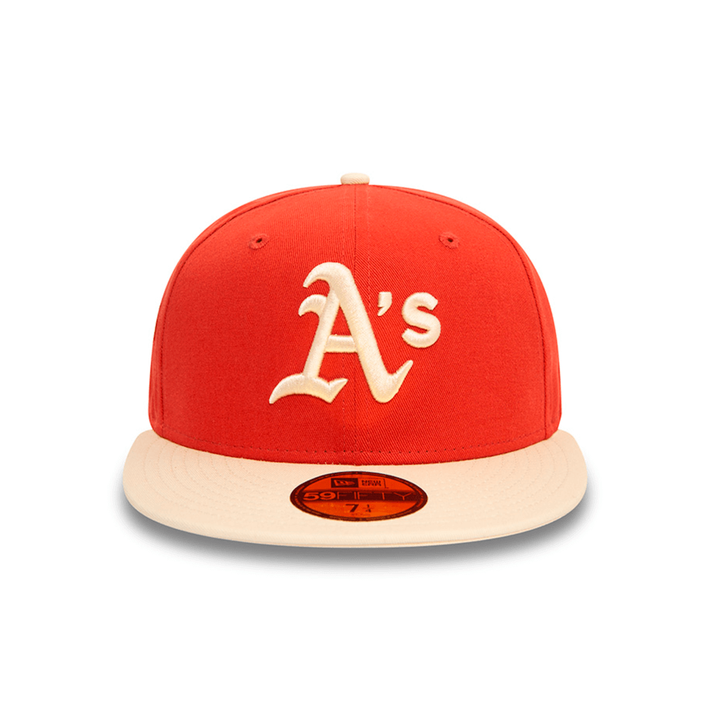 NEW ERA 59FIFTY MLB OAKLAND ATHLETICS SIDE PATCH COLLECTION GORRA CERRADA ROJA