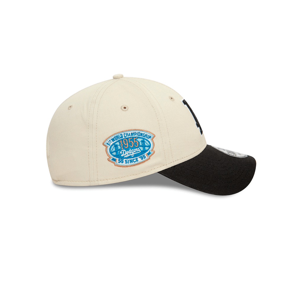 NEW ERA 9FORTY MLB LOS ANGELES DODGERS 1955 WORLD CHAMPIONSHIP PATCH GORRA AJUSTABLE NEGRO