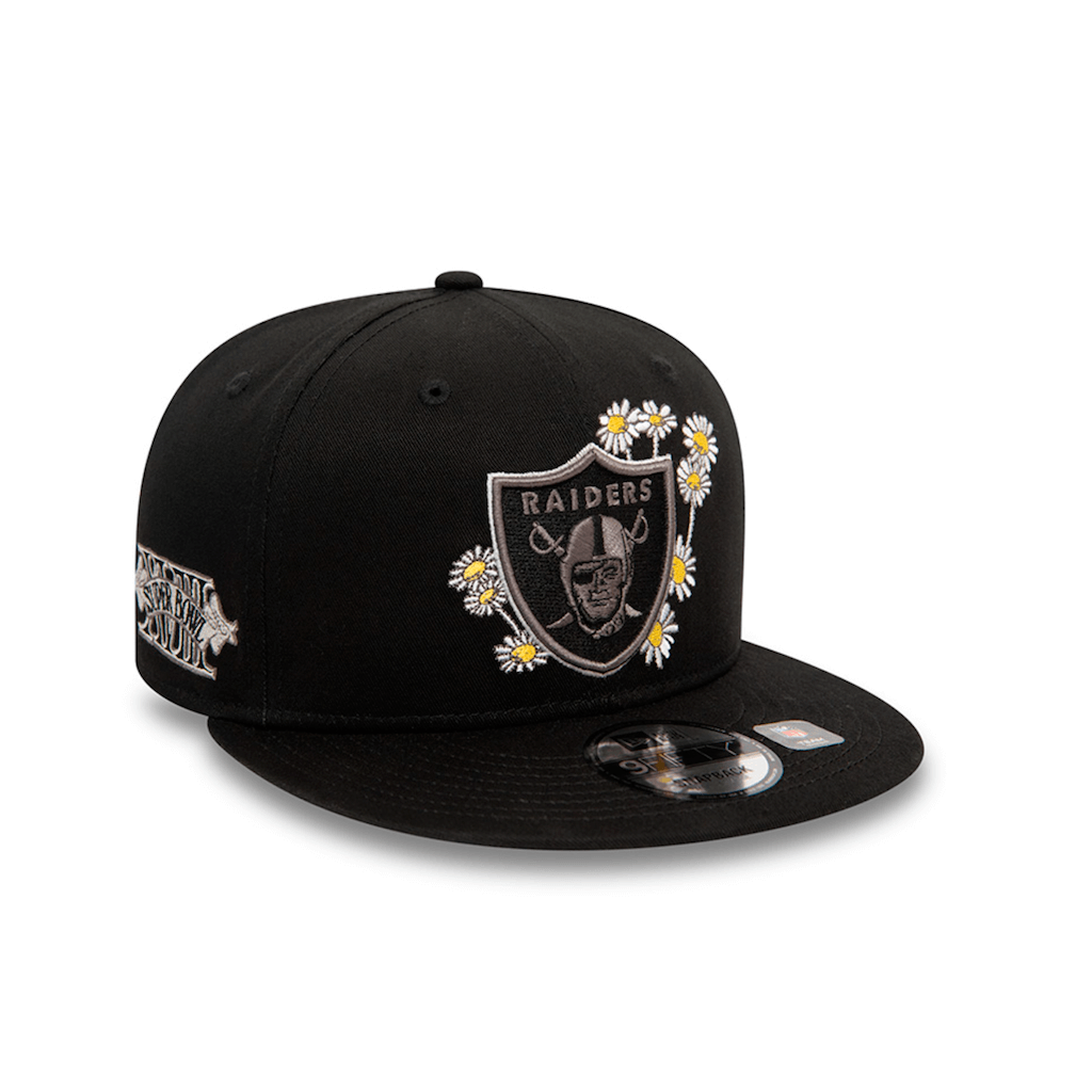 NEW ERA 9FIFTY NFL LAS VEGAS RAIDERS SEASONAL FLOWER COLLECTION GORRA AJUSTABLE NEGRA