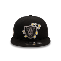 NEW ERA 9FIFTY NFL LAS VEGAS RAIDERS SEASONAL FLOWER COLLECTION GORRA AJUSTABLE NEGRA