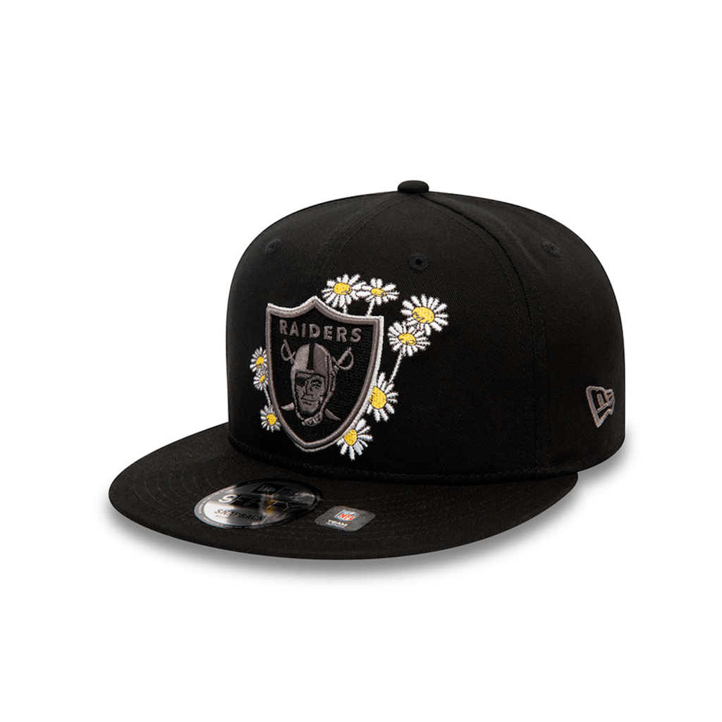 NEW ERA 9FIFTY NFL LAS VEGAS RAIDERS SEASONAL FLOWER COLLECTION GORRA AJUSTABLE NEGRA