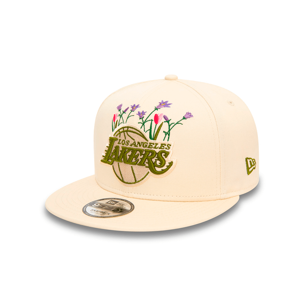 NEW ERA 9FIFTY NBA LOS ANGELES LAKERS SEASONAL FLOWER COLLECTION GORRA AJUSTABLE BEIGE