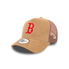 NEW ERA 9FORTY A-FRAME MLB BOSTON RED SOX CORD ESSENTIALS TRUCKER GORRA AJUSTABLE CAFE