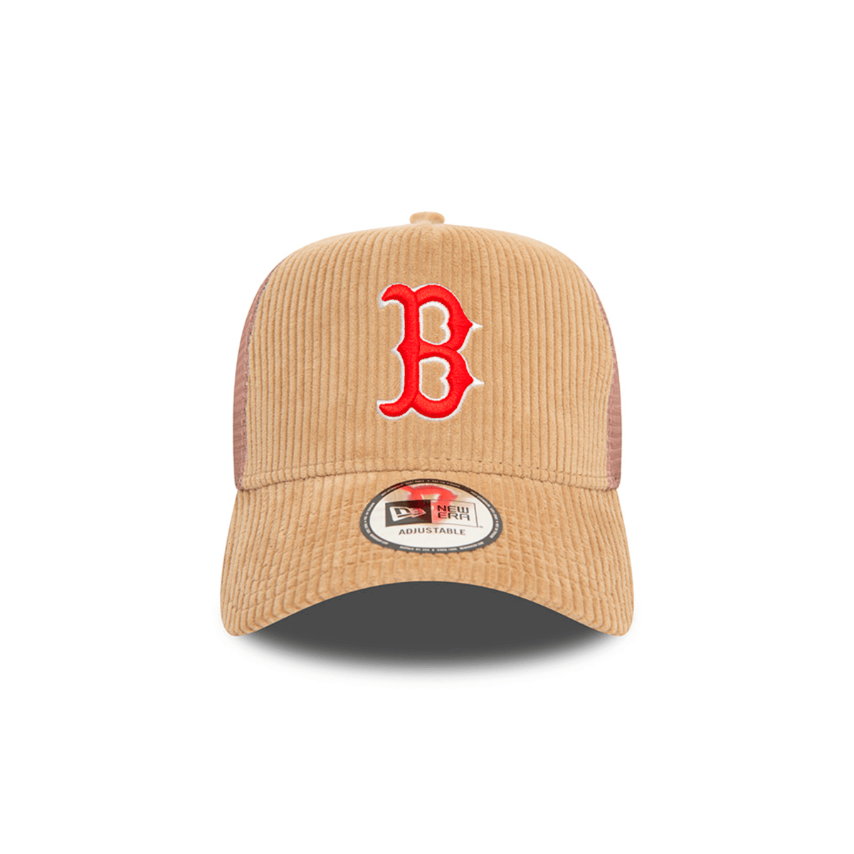 NEW ERA 9FORTY A-FRAME MLB BOSTON RED SOX CORD ESSENTIALS TRUCKER GORRA AJUSTABLE CAFE