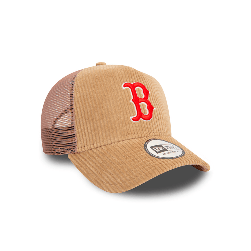 NEW ERA 9FORTY A-FRAME MLB BOSTON RED SOX CORD ESSENTIALS TRUCKER GORRA AJUSTABLE CAFE
