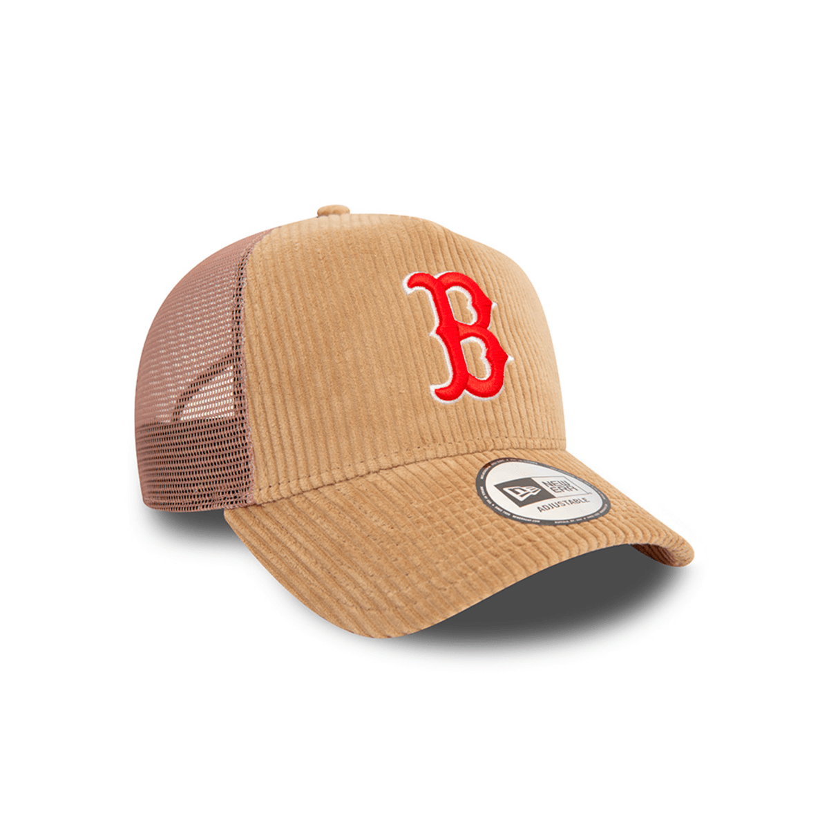 NEW ERA 9FORTY A-FRAME MLB BOSTON RED SOX CORD ESSENTIALS TRUCKER GORRA AJUSTABLE CAFE