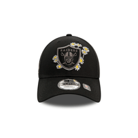 NEW ERA 9FORTY NFL LAS VEGAS RAIDERS FLOWER ICON COLLECTION GORRA AJUSTABLE NEGRA