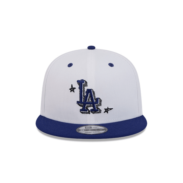 NEW ERA 9FIFTY MLB LOS ANGELES DODGERS DOODLES GORRA AJUSTABLE BLANCA