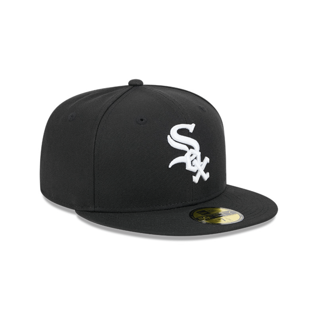 NEW ERA 59FIFTY MLB CHICAGO WHITE SOX TEAM VERBIAGE GORRA CERRADA NEGRA