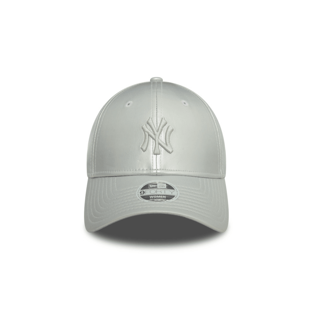 NEW ERA 9FORTY MLB NEW YORK YANKEES FAUX LEATHER GORRA AJUSTABLE GRIS