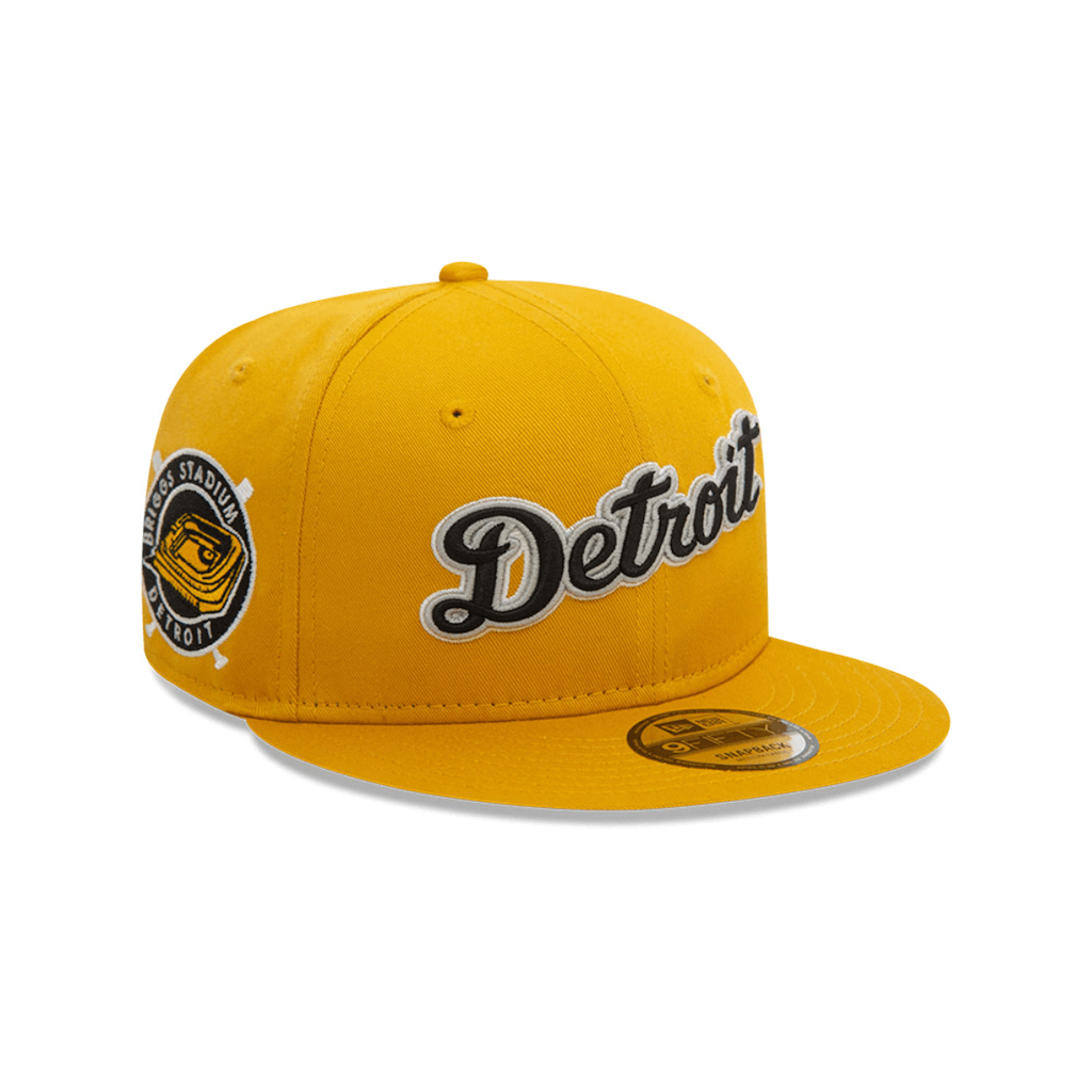 NEW ERA 9FIFTY MLB DETROIT TIGERS WOODMARK PATCH GORRA AJUSTABLE AMARILLA