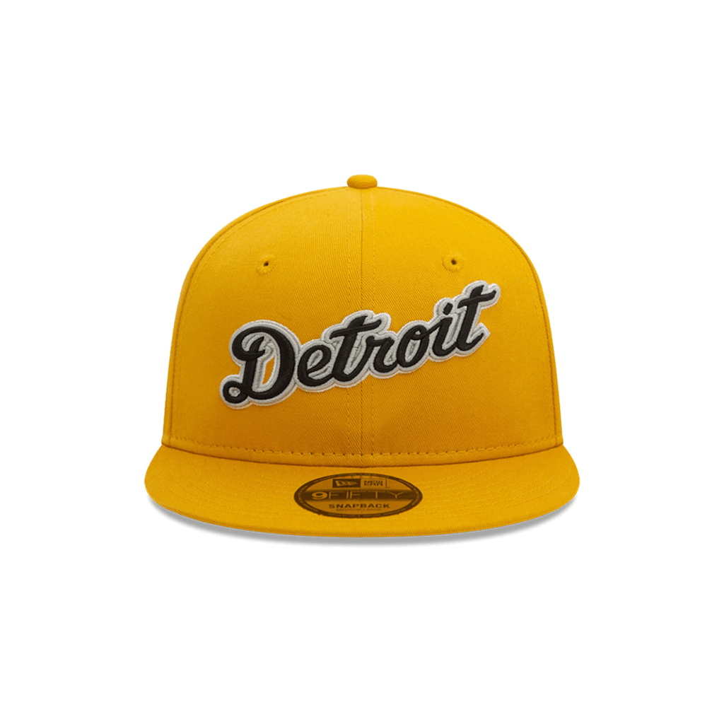 NEW ERA 9FIFTY MLB DETROIT TIGERS WOODMARK PATCH GORRA AJUSTABLE AMARILLA