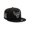 NEW ERA 9FIFTY NBA CHICAGO BULLS METALLIC OUTLINE GORRA AJUSTABLE NEGRA