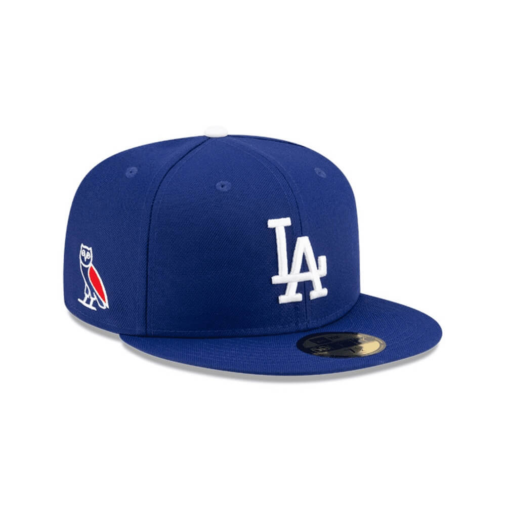 NEW ERA 59FIFTY MLB  OVO LA DODGERS GORRA CERRADA AZUL LOGO BLANCO