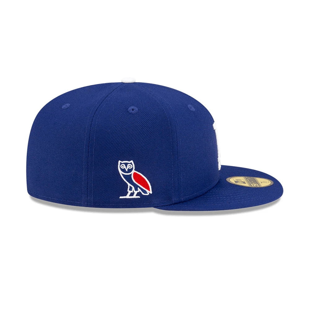 NEW ERA 59FIFTY MLB  OVO LA DODGERS GORRA CERRADA AZUL LOGO BLANCO