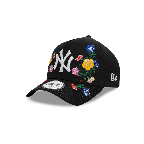 NEW ERA 9FORTY E FRAME MLB NEW YORK YANKEES FLORAL FRONT COLLECTION GORRA AJUSTABLE NEGRA