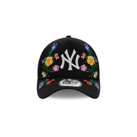 NEW ERA 9FORTY E FRAME MLB NEW YORK YANKEES FLORAL FRONT COLLECTION GORRA AJUSTABLE NEGRA