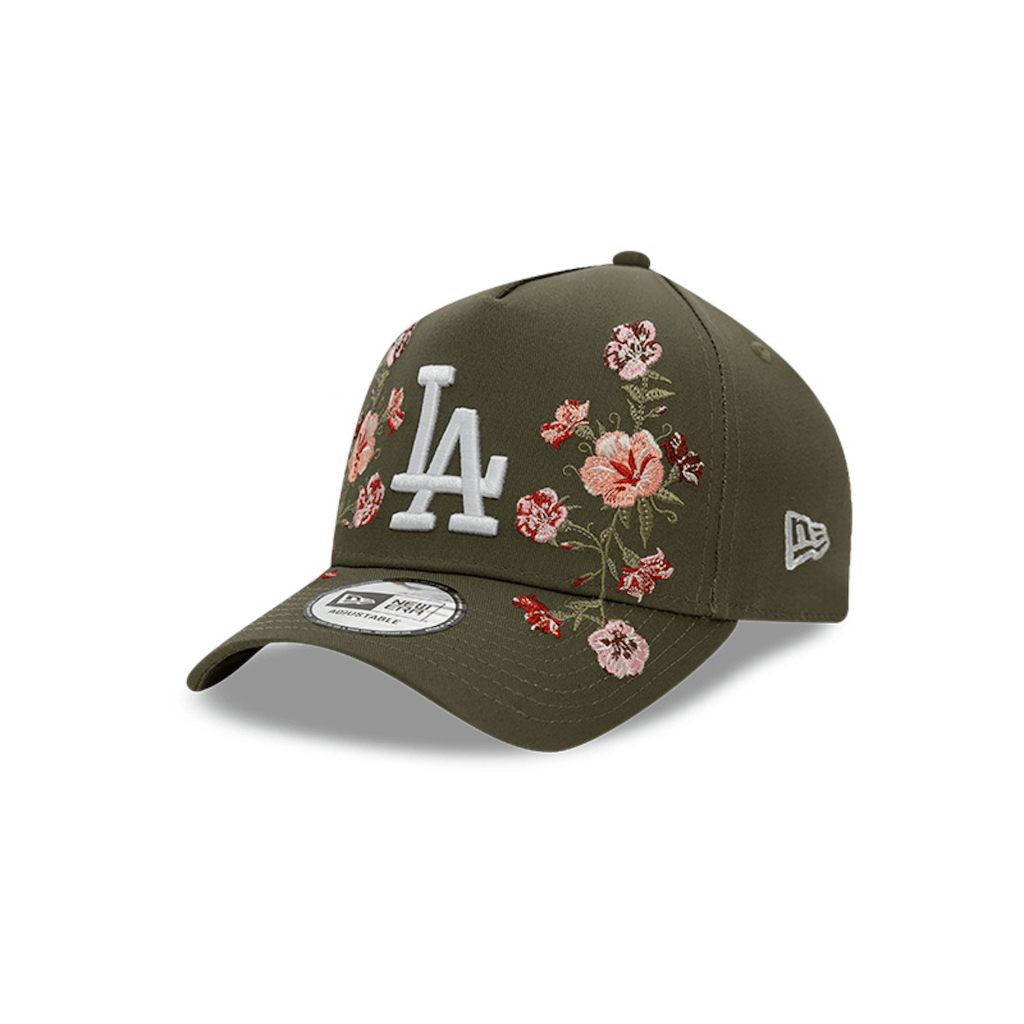 NEW ERA 9FORTY E FRAME MLB LOS ANGELES DODGERS FLORAL FRONT COLLECTION GORRA AJUSTABLE VERDE