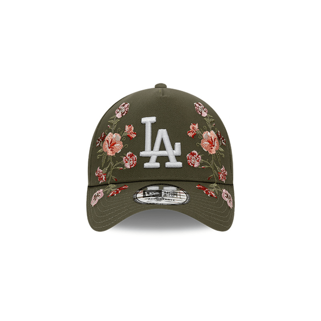 NEW ERA 9FORTY E FRAME MLB LOS ANGELES DODGERS FLORAL FRONT COLLECTION GORRA AJUSTABLE VERDE