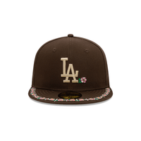 NEW ERA 59FIFTY MLB LOS ANGELES DODGERS FLORAL BORDER COLLECTION GORRA CERRADA CAFÉ