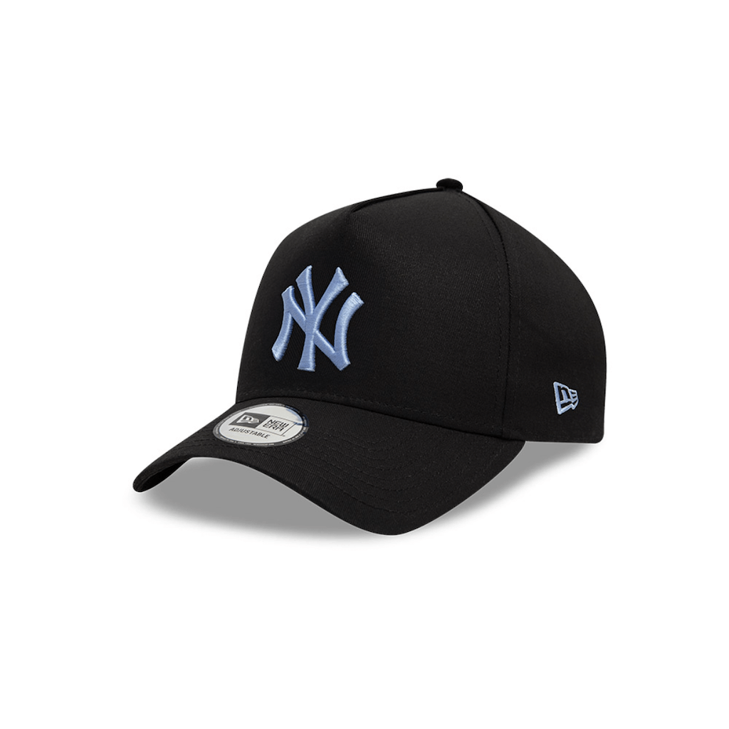 NEW ERA 9FORTY MLB NEW YORK YANKEES LEAGUE ESSENTIAL LOGO AZUL GORRA AJUSTABLE NEGRA