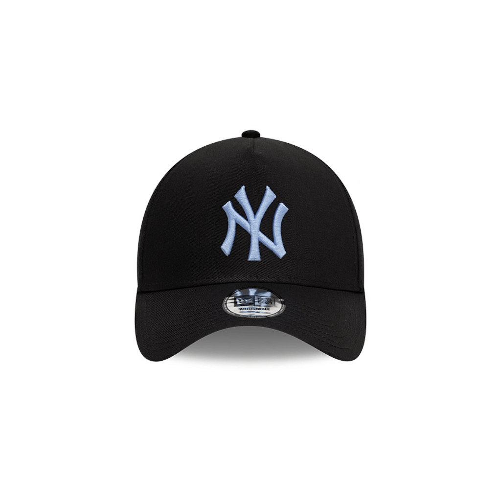 NEW ERA 9FORTY MLB NEW YORK YANKEES LEAGUE ESSENTIAL LOGO AZUL GORRA AJUSTABLE NEGRA