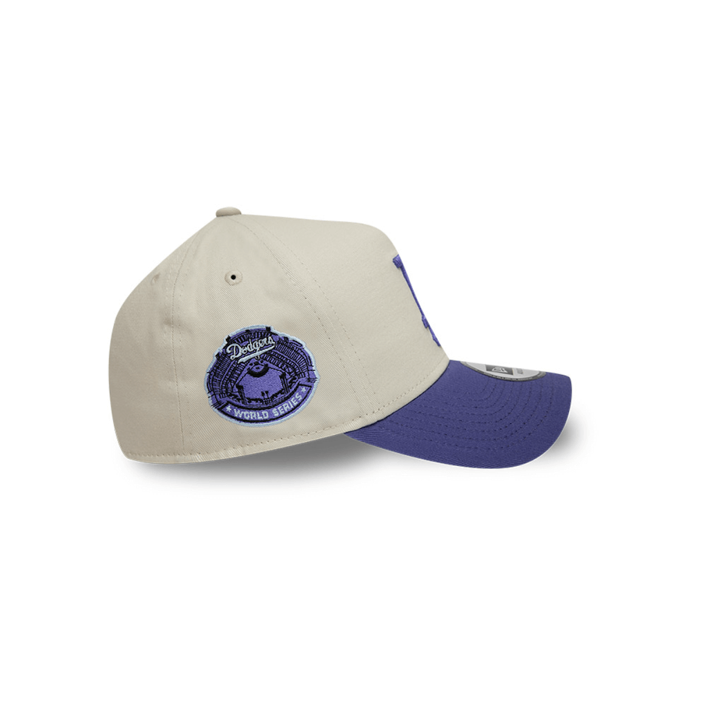 NEW ERA 9FORTY MLB LOS ANGELES DODGERS A FRAME WORLD SERIES GORRA AJUSTABLE BEIGE