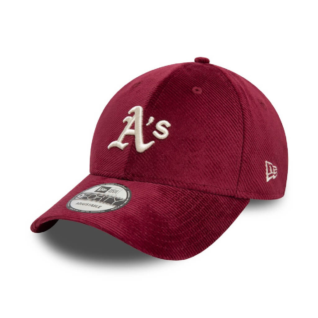 NEW ERA 9FORTY MLB OAKLAND ATHLETICS DOAGONAL CORD GORRA AJUSTABLE ROJO