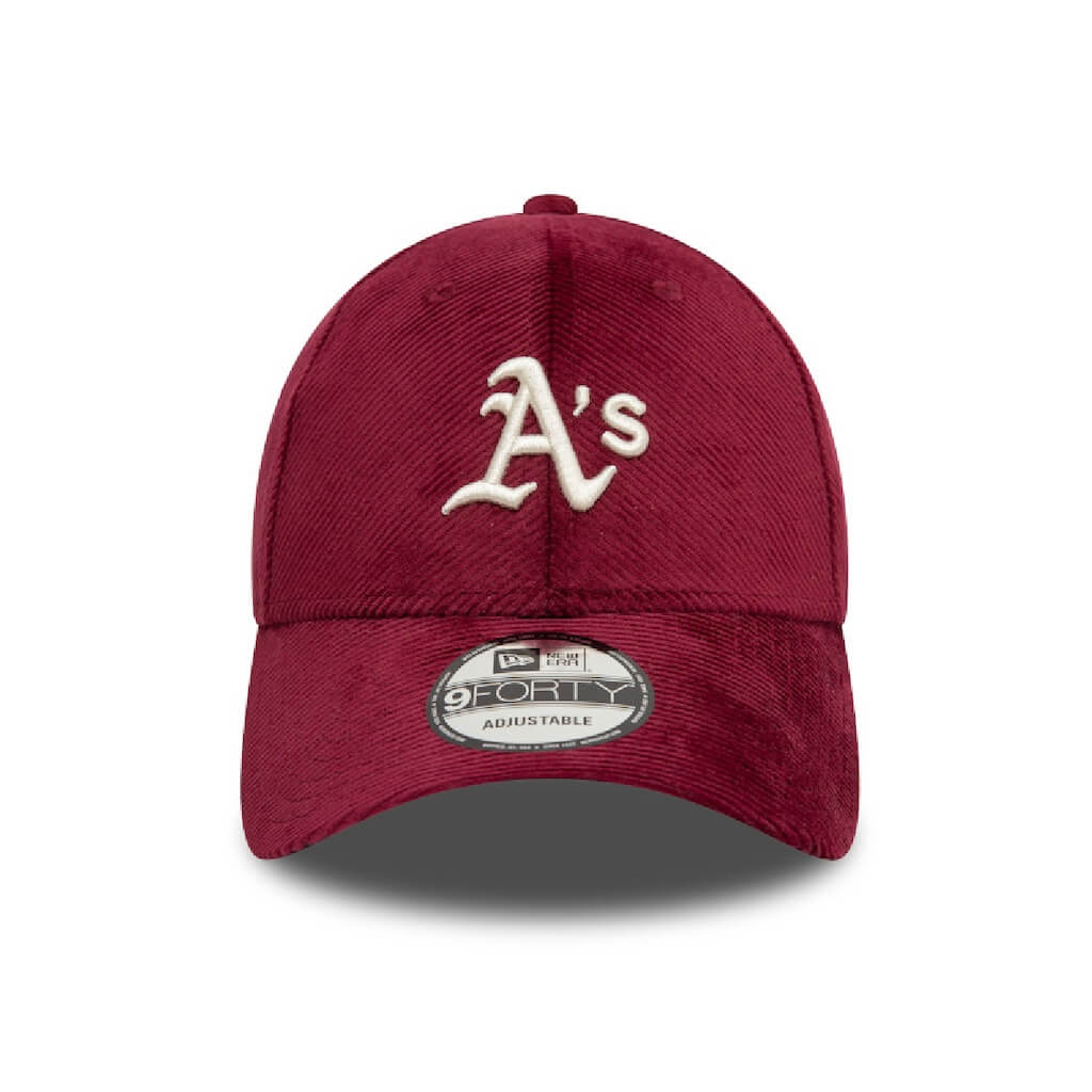 NEW ERA 9FORTY MLB OAKLAND ATHLETICS DOAGONAL CORD GORRA AJUSTABLE ROJO