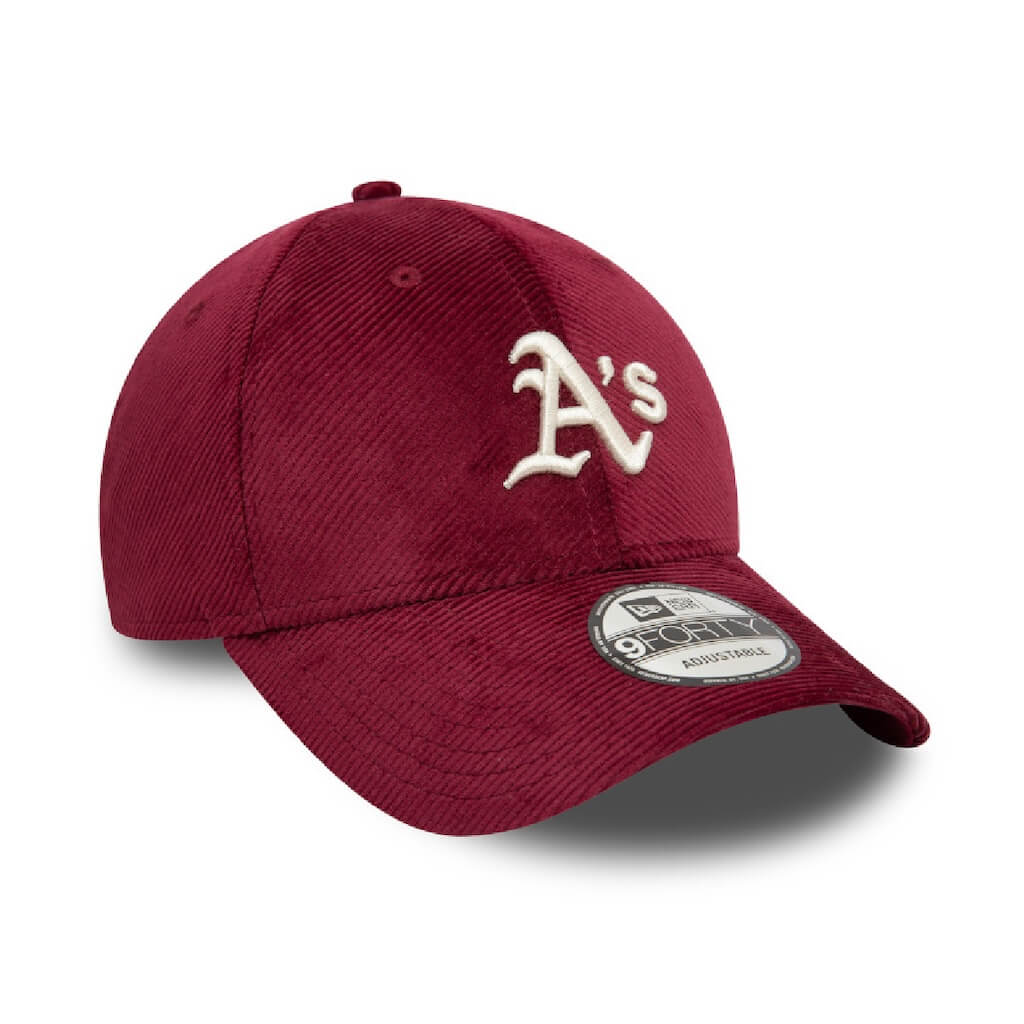 NEW ERA 9FORTY MLB OAKLAND ATHLETICS DOAGONAL CORD GORRA AJUSTABLE ROJO