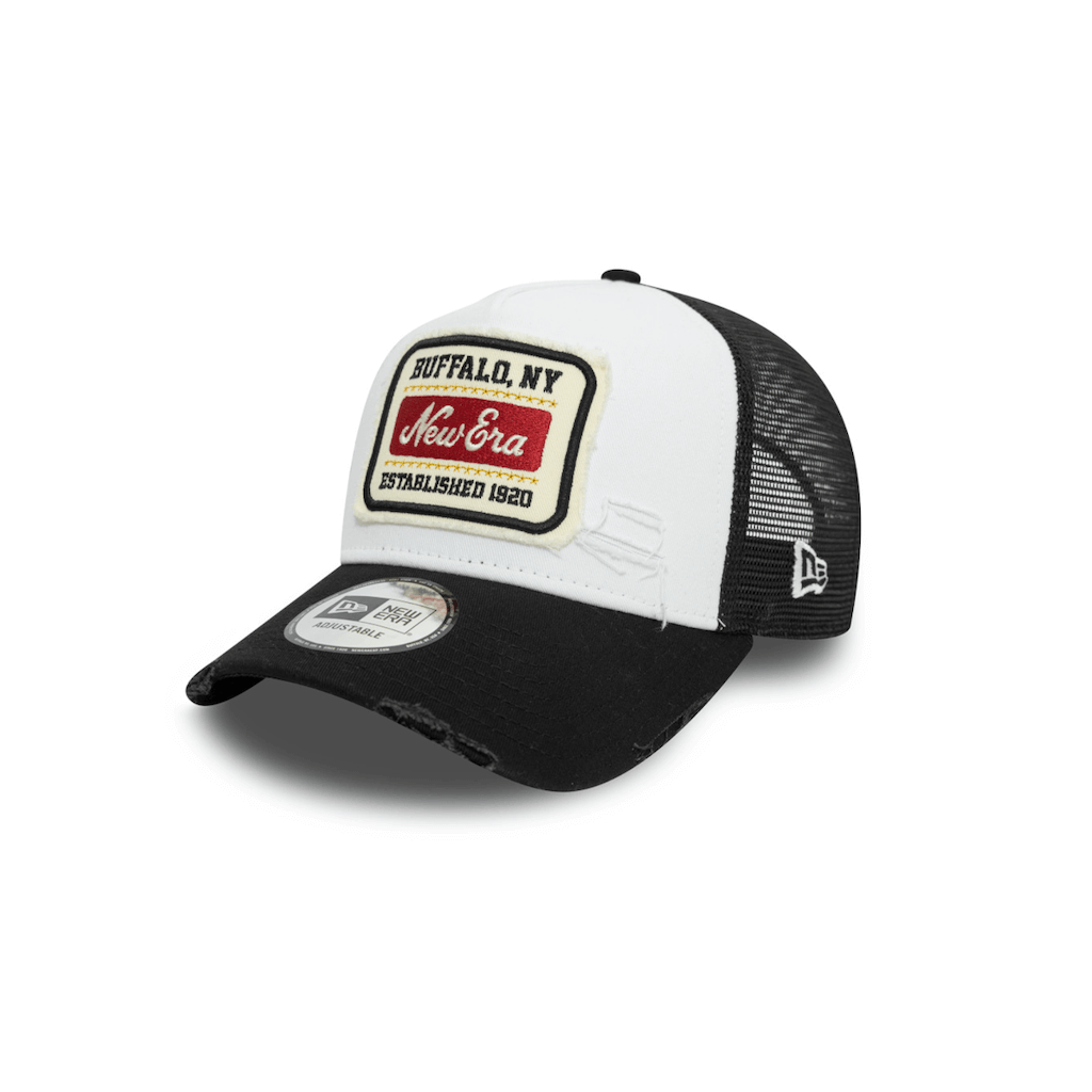 NEW ERA 9FORTY NE NE PATCH DISTRESS GORRA TRUCKER AJUSTABLE BLANCO