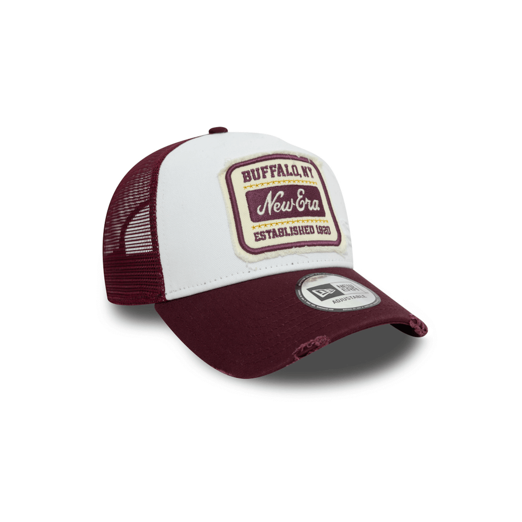 NEW ERA 9FORTY NE NE PATCH DISTRESS GORRA TRUCKER AJUSTABLE ROJO