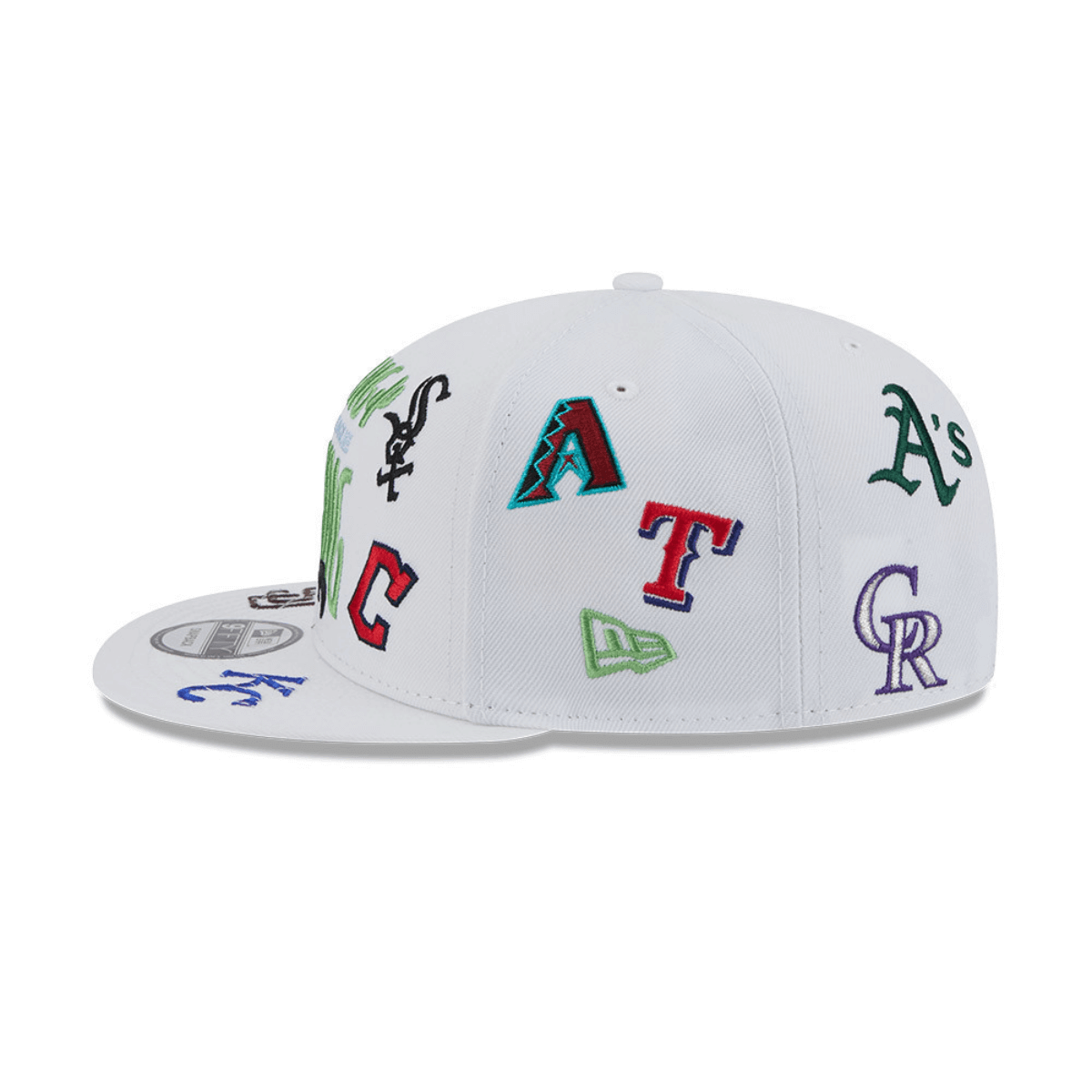 NEW ERA 9FIFTY MLB CACTUS LEAGUE ALL OVER LOGO SPRING TRAINING FAN PACK 2025 GORRA AJUSTABLE BLANCA