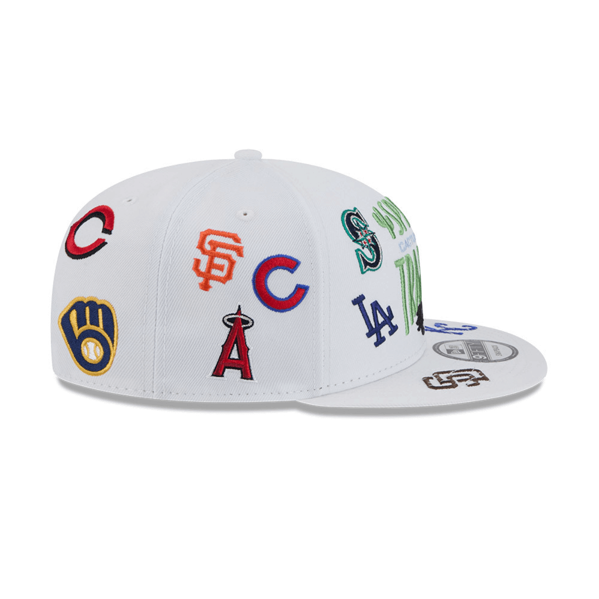 NEW ERA 9FIFTY MLB CACTUS LEAGUE ALL OVER LOGO SPRING TRAINING FAN PACK 2025 GORRA AJUSTABLE BLANCA