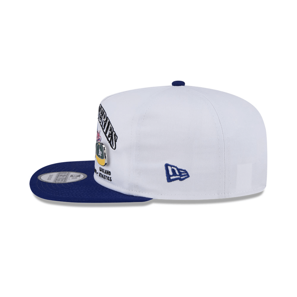 NEW ERA GOLFER MLB CHAMPIONSHIP PIN LA DODGERS VS OAKLAND ATHLETICS GORRA AJUSTABLE BLANCA