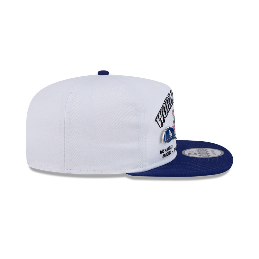NEW ERA GOLFER MLB CHAMPIONSHIP PIN LA DODGERS VS OAKLAND ATHLETICS GORRA AJUSTABLE BLANCA