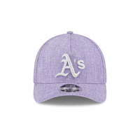 NEW ERA 9FORTY M-CROWN MLB OAKLAND ATHLETICS COTTON WEAVE GORRA AJUSTABLE MORADA