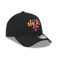 NEW ERA 9FORTY A-FRAME NBA MIAMI HEAT RETRO GORRA AJUSTABLE NEGRA