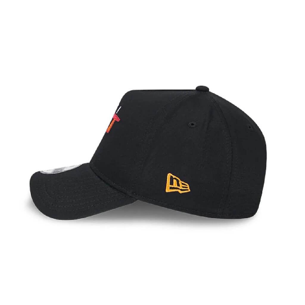 NEW ERA 9FORTY A-FRAME NBA MIAMI HEAT RETRO GORRA AJUSTABLE NEGRA